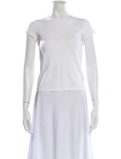 Pre-owned Helmut Lang Crew Neck Short Sleeve T-shirt In White