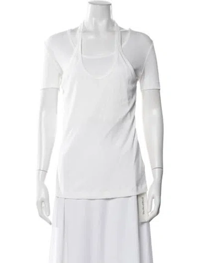 Pre-owned Helmut Lang Crew Neck Short Sleeve T-shirt In White