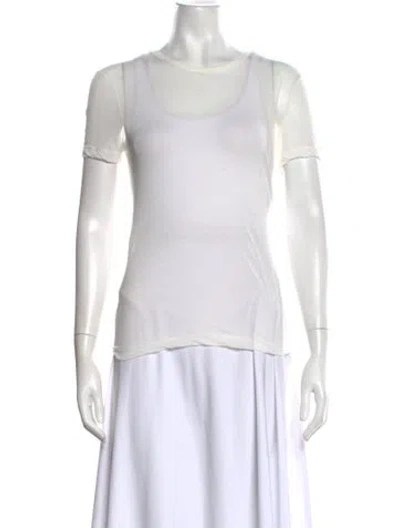 Pre-owned Helmut Lang Crew Neck Short Sleeve T-shirt In White