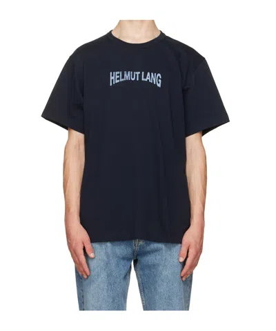 Helmut Lang Crew Neck Short-sleeved T-shirt In Blue