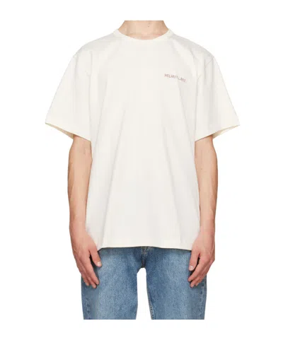 Helmut Lang Plastic Logo Cotton Graphic T-shirt In White