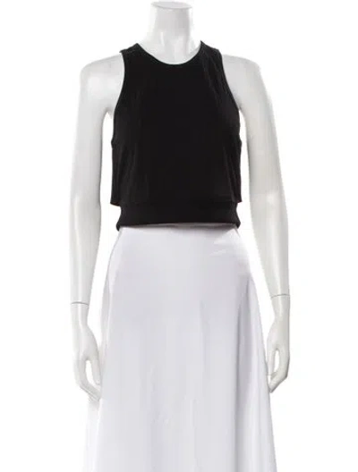 Pre-owned Helmut Lang Crew Neck Sleeveless Crop Top In Black