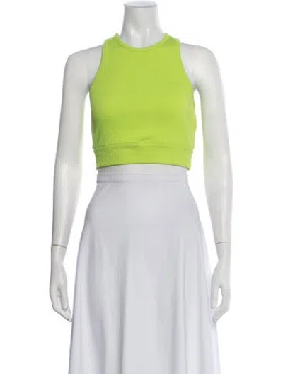 Pre-owned Helmut Lang Crew Neck Sleeveless Crop Top In Black
