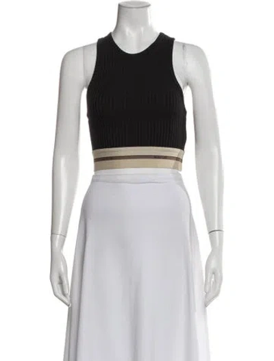 Pre-owned Helmut Lang Crew Neck Sleeveless Crop Top In White