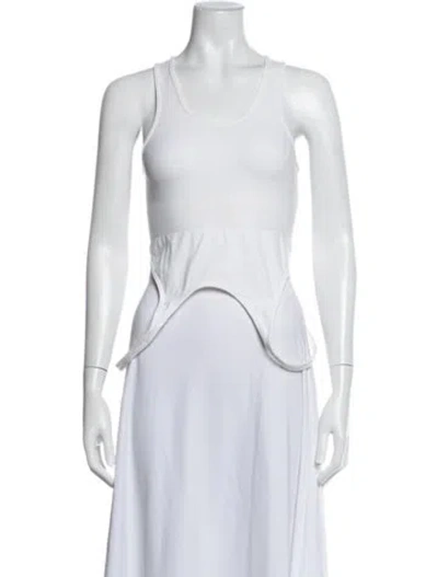 Pre-owned Helmut Lang Crew Neck Sleeveless Sports Bra In White