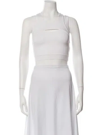 Pre-owned Helmut Lang Crew Neck Sleeveless Sports Bra In White