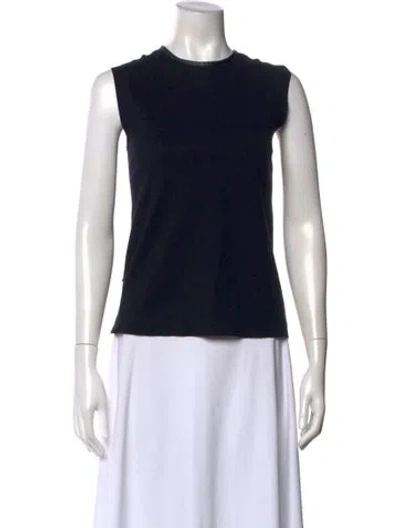 Pre-owned Helmut Lang Crew Neck Sleeveless Top In Black
