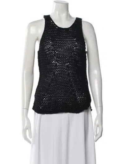 Pre-owned Helmut Lang Crew Neck Sleeveless Top In Black