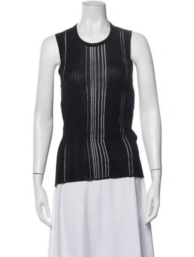 Pre-owned Helmut Lang Crew Neck Sleeveless Top In Black