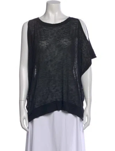 Pre-owned Helmut Lang Crew Neck Sleeveless Top In Black