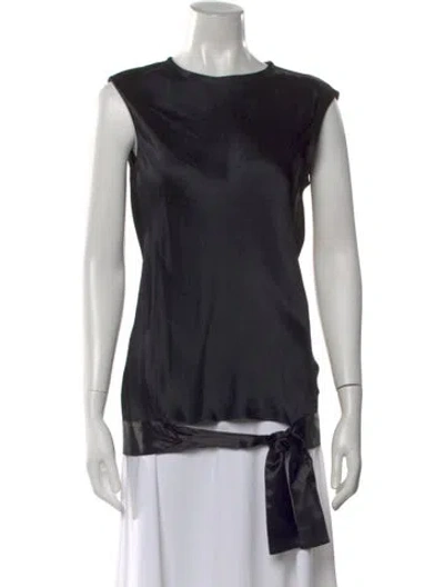 Pre-owned Helmut Lang Crew Neck Sleeveless Top In Black
