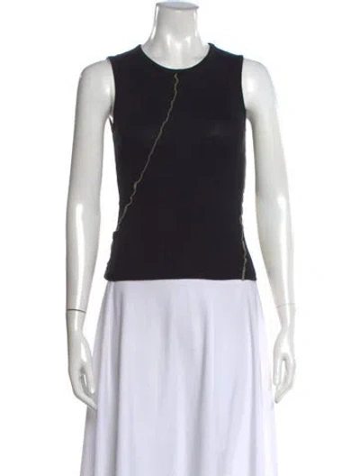 Pre-owned Helmut Lang Crew Neck Sleeveless Top In Black