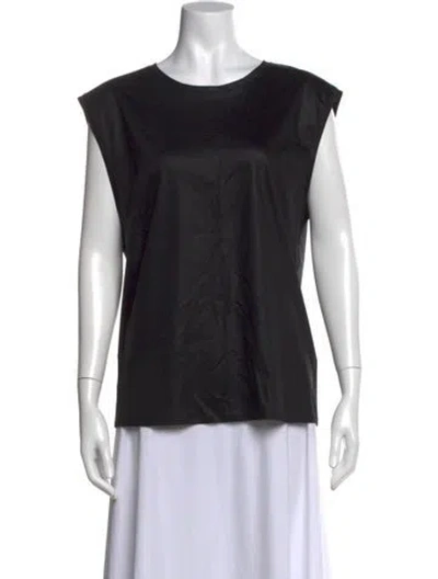 Pre-owned Helmut Lang Crew Neck Sleeveless Top In Black