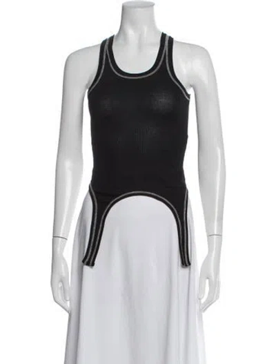 Pre-owned Helmut Lang Crew Neck Sleeveless Top In Black