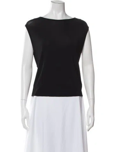 Pre-owned Helmut Lang Crew Neck Sleeveless Top In Black