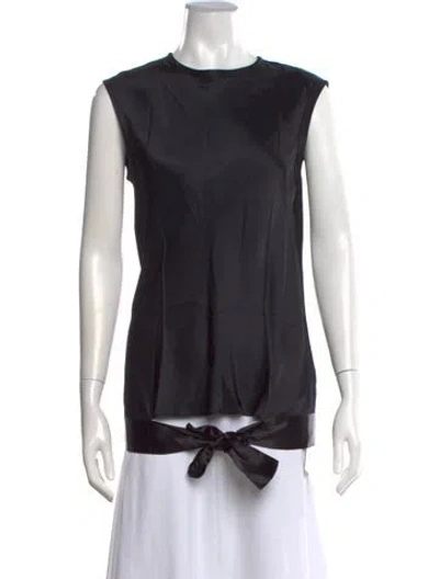 Pre-owned Helmut Lang Crew Neck Sleeveless Top In Black