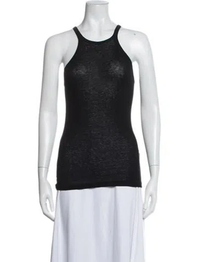 Pre-owned Helmut Lang Crew Neck Sleeveless Top In Black