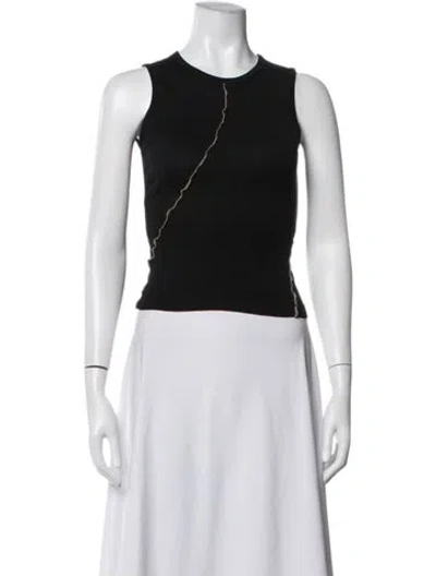 Pre-owned Helmut Lang Crew Neck Sleeveless Top In Black