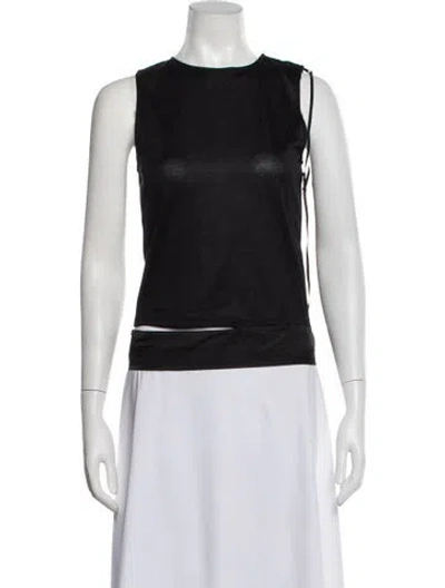 Pre-owned Helmut Lang Crew Neck Sleeveless Top In Black