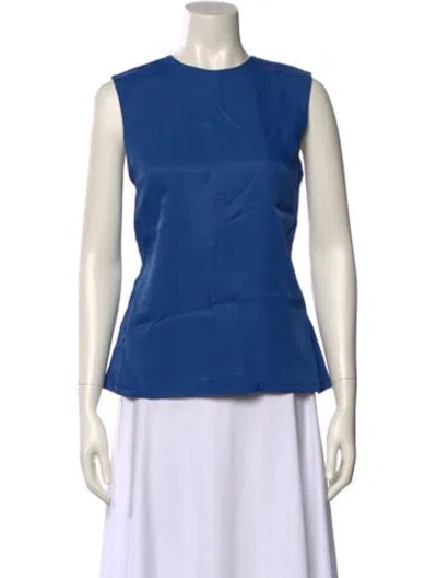 Pre-owned Helmut Lang Crew Neck Sleeveless Top In Blue