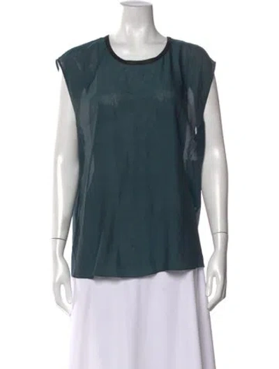 Pre-owned Helmut Lang Crew Neck Sleeveless Top In Blue