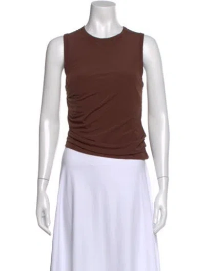 Pre-owned Helmut Lang Crew Neck Sleeveless Top In Brown