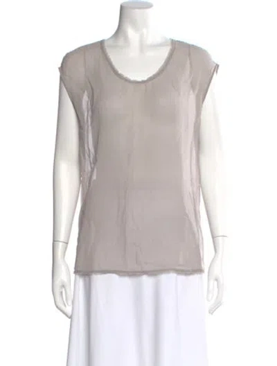 Pre-owned Helmut Lang Crew Neck Sleeveless Top In Gray