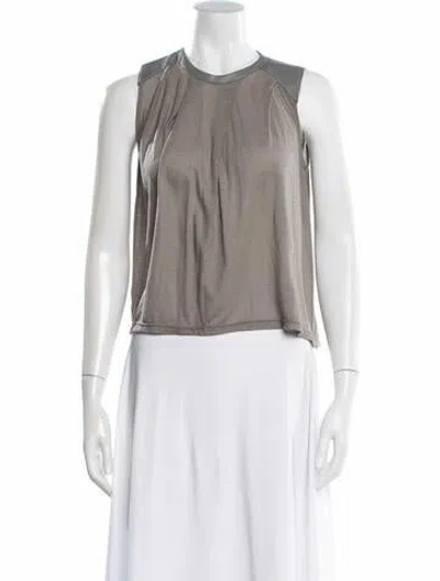 Pre-owned Helmut Lang Crew Neck Sleeveless Top In Gray