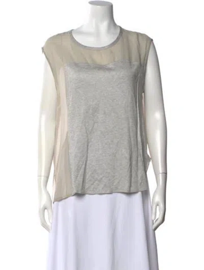 Pre-owned Helmut Lang Crew Neck Sleeveless Top In Gray