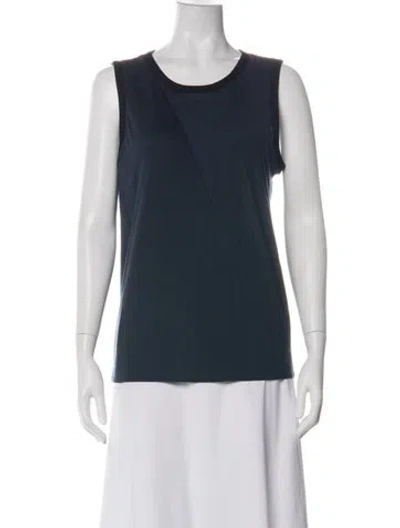 Pre-owned Helmut Lang Crew Neck Sleeveless Top In Green