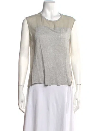 Pre-owned Helmut Lang Crew Neck Sleeveless Top In Grey