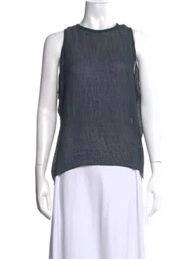 Pre-owned Helmut Lang Crew Neck Sleeveless Top In Grey