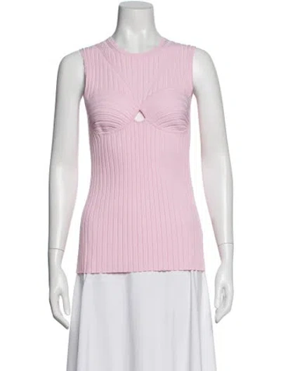 Pre-owned Helmut Lang Crew Neck Sleeveless Top In Pink