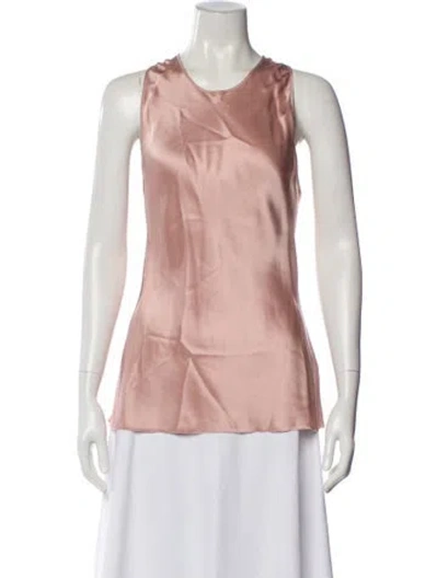 Pre-owned Helmut Lang Crew Neck Sleeveless Top In Pink
