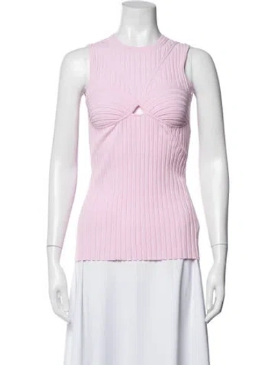 Pre-owned Helmut Lang Crew Neck Sleeveless Top In Pink