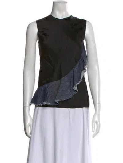 Pre-owned Helmut Lang Crew Neck Sleeveless Top W/ Tags In Black