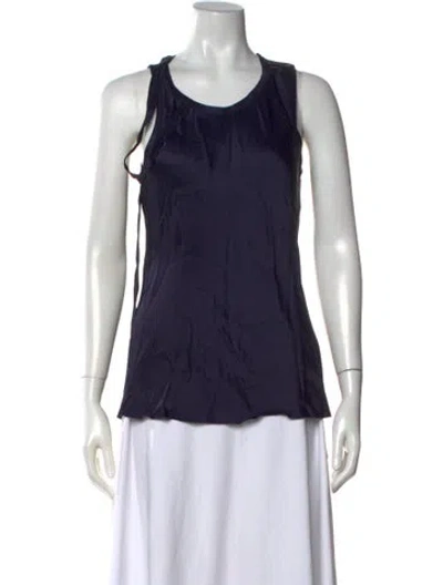 Pre-owned Helmut Lang Crew Neck Sleeveless Top W/ Tags In Blue