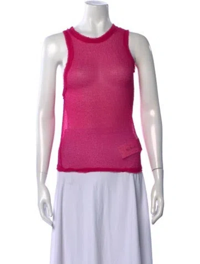 Pre-owned Helmut Lang Crew Neck Sleeveless Top W/ Tags In Pink
