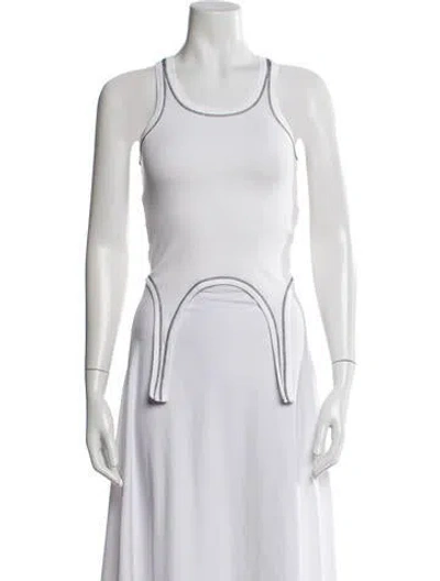 Pre-owned Helmut Lang Crew Neck Sleeveless Top W/ Tags In White