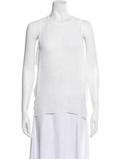 Pre-owned Helmut Lang Crew Neck Sleeveless Top In White