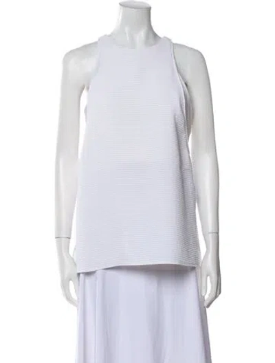 Pre-owned Helmut Lang Crew Neck Sleeveless Top In White