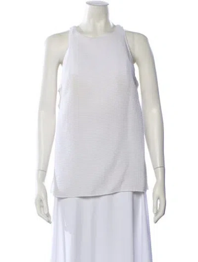 Pre-owned Helmut Lang Crew Neck Sleeveless Top In White