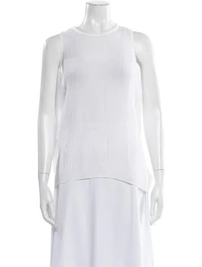 Pre-owned Helmut Lang Crew Neck Sleeveless Top In White