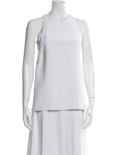 Pre-owned Helmut Lang Crew Neck Sleeveless Top In White