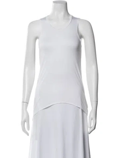 Pre-owned Helmut Lang Crew Neck Sleeveless Top In White
