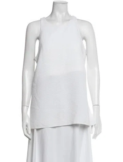 Pre-owned Helmut Lang Crew Neck Sleeveless Top In White