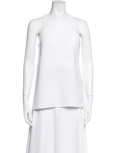 Pre-owned Helmut Lang Crew Neck Sleeveless Top In White