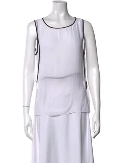 Pre-owned Helmut Lang Crew Neck Sleeveless Top In White