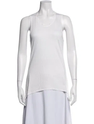 Pre-owned Helmut Lang Crew Neck Sleeveless Top In White