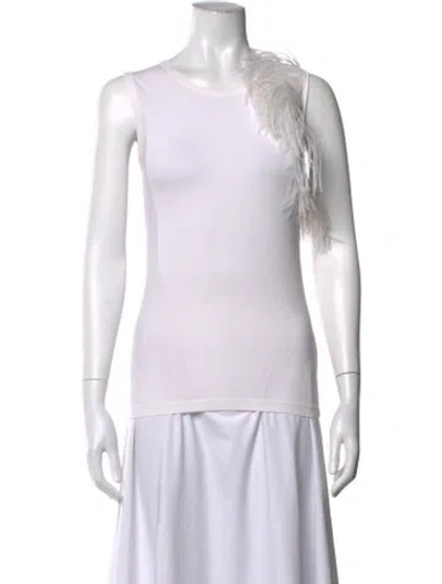 Pre-owned Helmut Lang Crew Neck Sleeveless Top In White